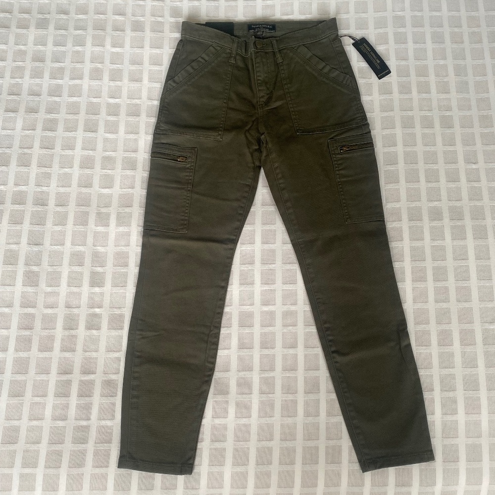 Camo Green Skinny Utility Jean Petite 25